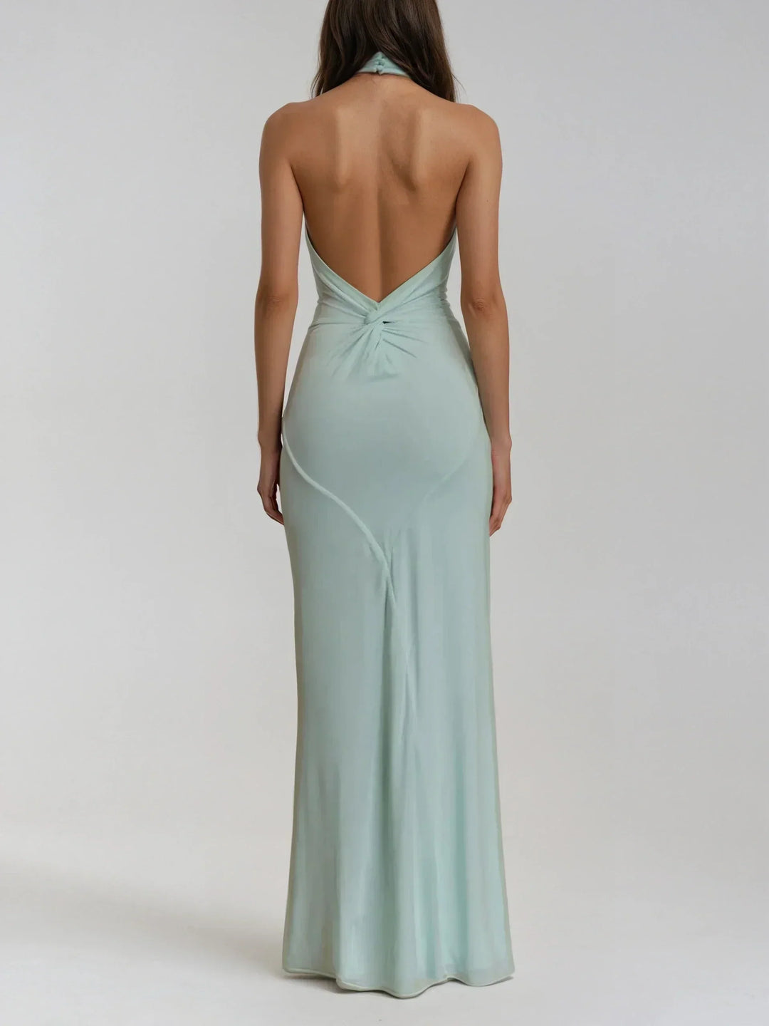 Sivela – robe longue à col américain