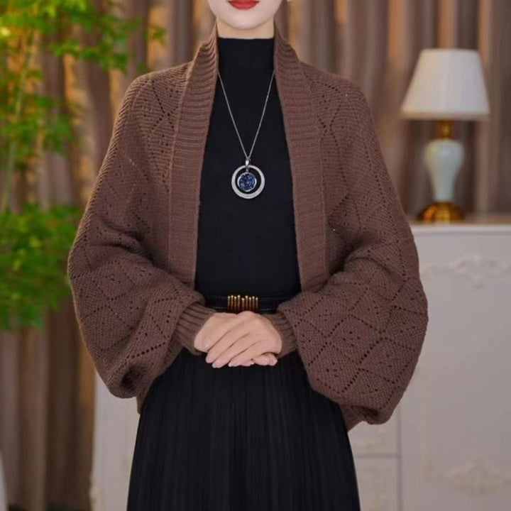 Eryla – cardigan en tricot ajouré à motif échelle