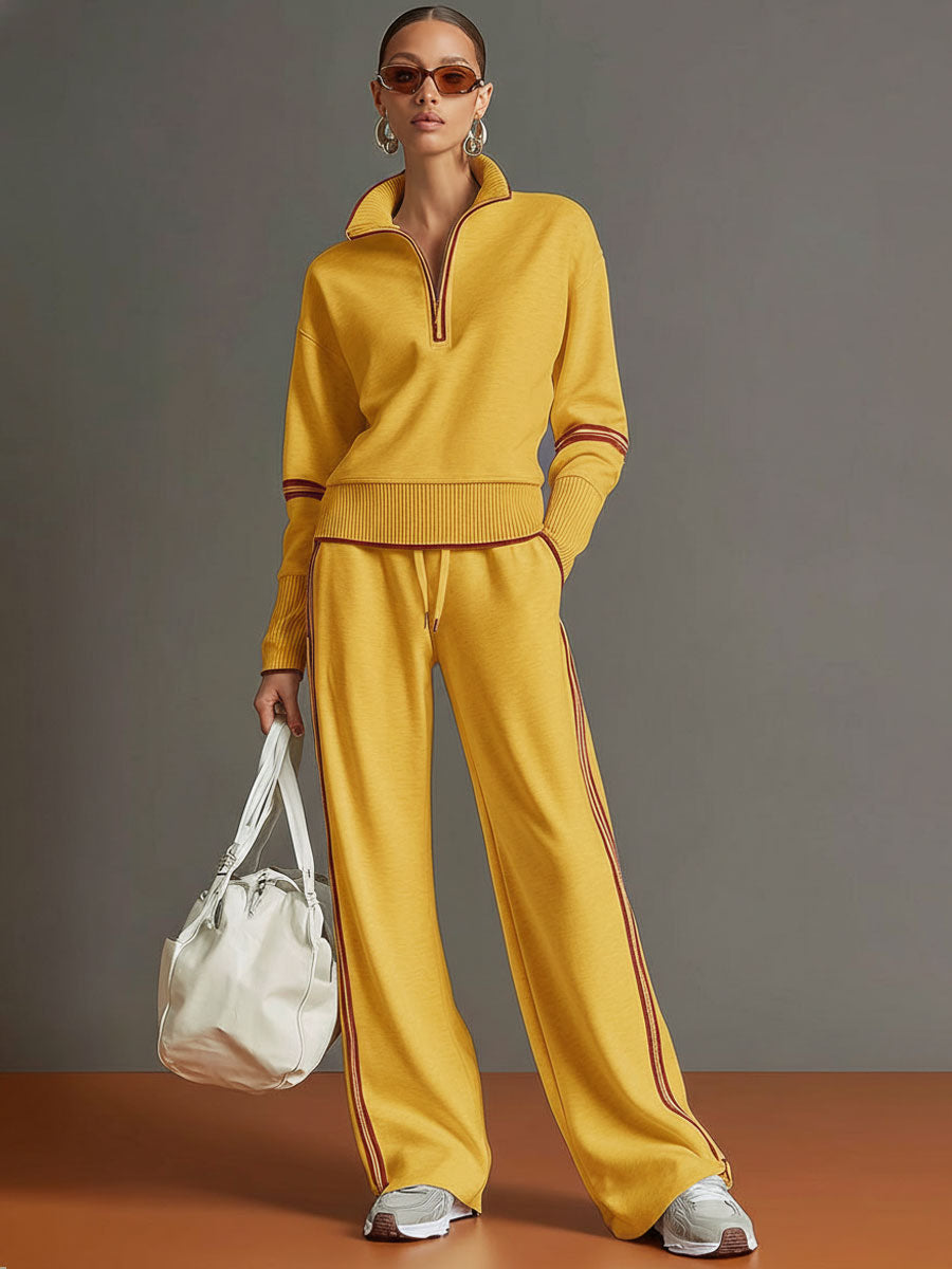 Mireva – Ensemble blouse et pantalon à jambes larges
