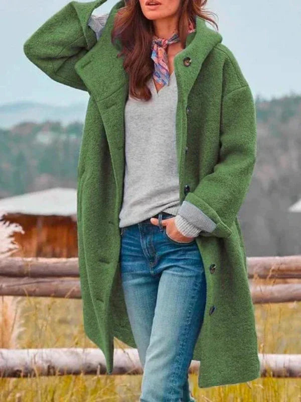 Mireva – Long, coupe slim – tissé – manteau