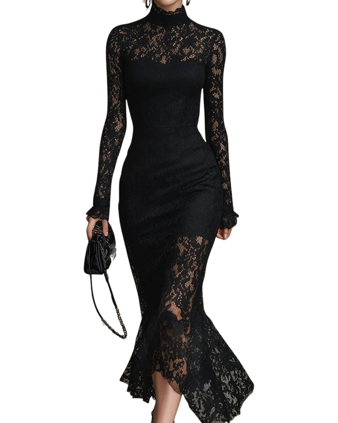 Kelira – ourlet en queue de poisson en dentelle, robe maxi