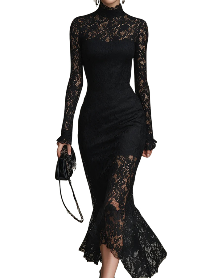 Kelira – ourlet en queue de poisson en dentelle, robe maxi