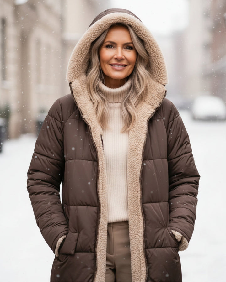 Arlise – manteau réversible en sherpa