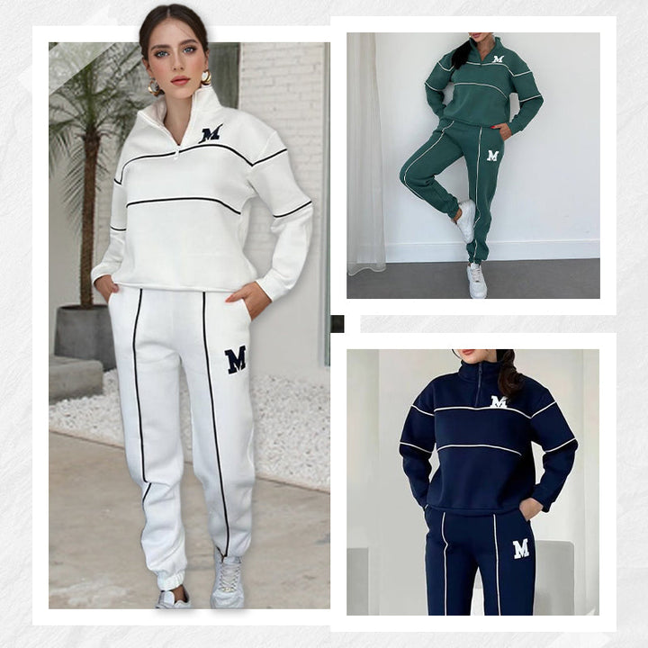 Rilena – Ensemble 2 pièces sweat-shirt à bandes latérales
