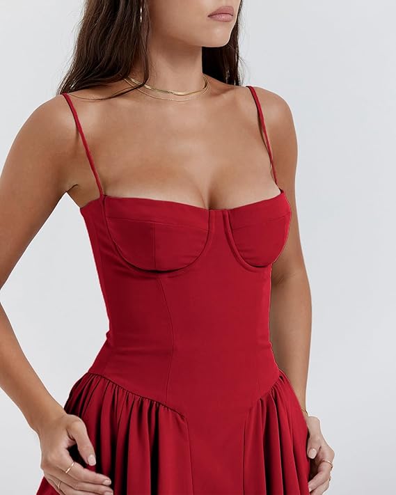 Mevara – robe tissée style corset