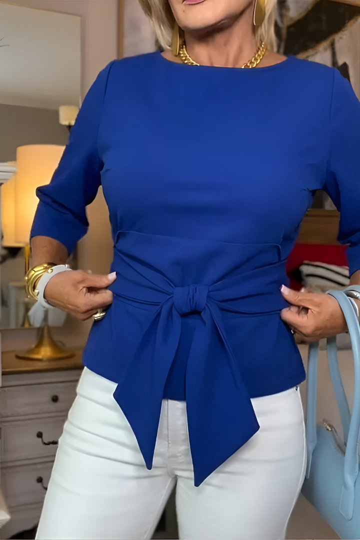 Novira – Top tissé à nœud à la taille