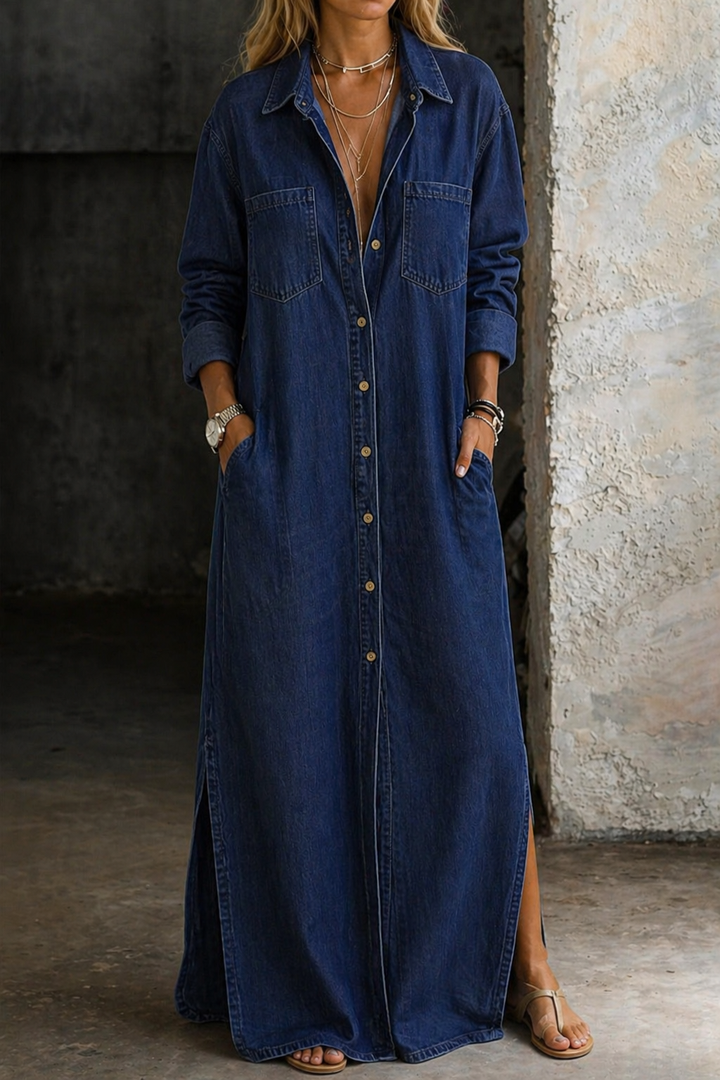 Noreli – robe boutonnée décontractée