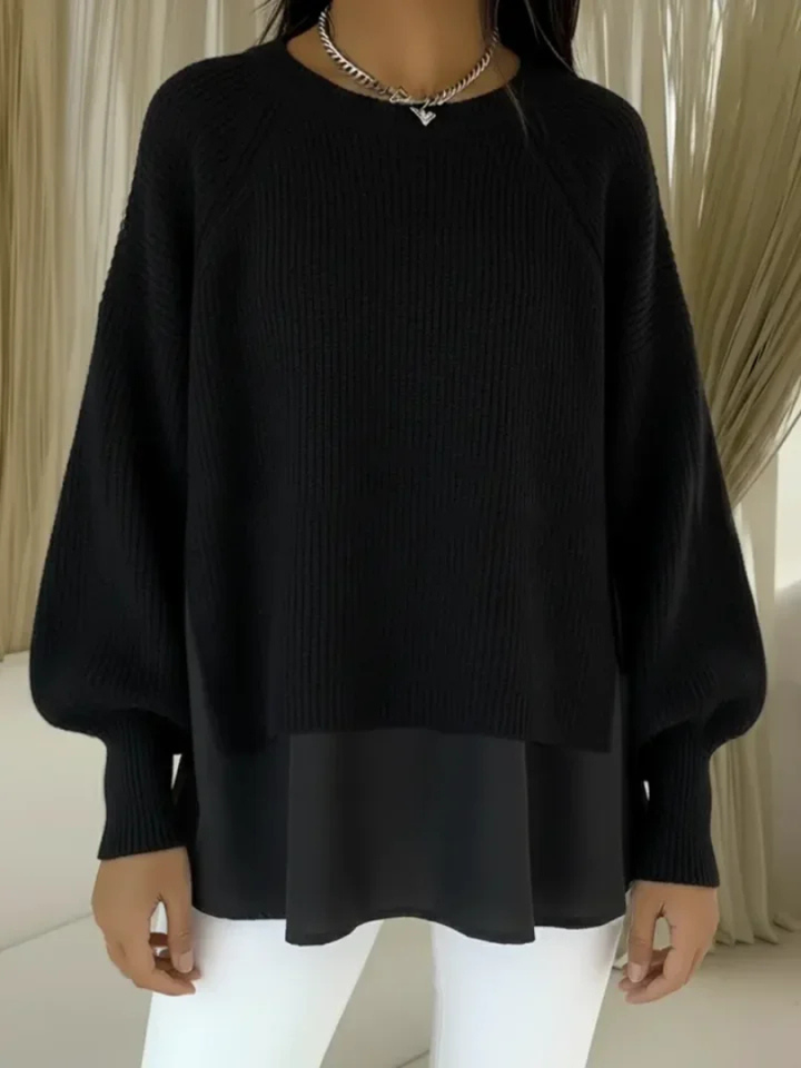 Mireva – pull en maille à ourlet superposé