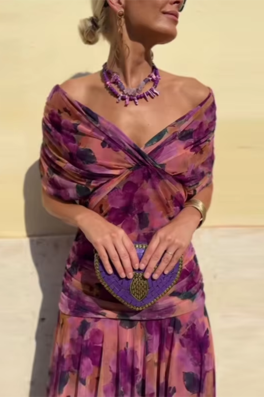 Veyla – Robe maxi à décolleté en V