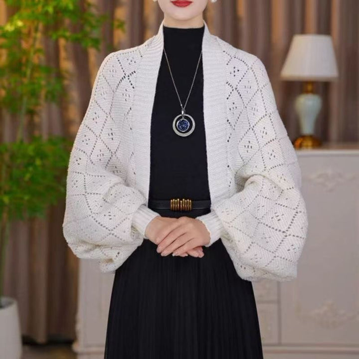 Eryla – cardigan en tricot ajouré à motif échelle