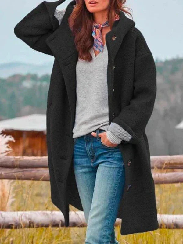 Mireva – Long, coupe slim – tissé – manteau