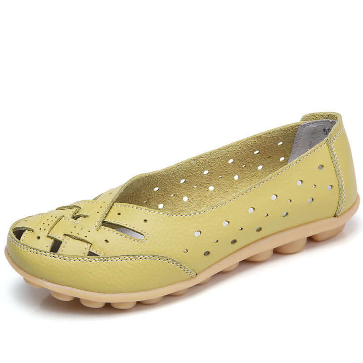 Nevara – Mocassins en cuir à semelle à coussin de gel