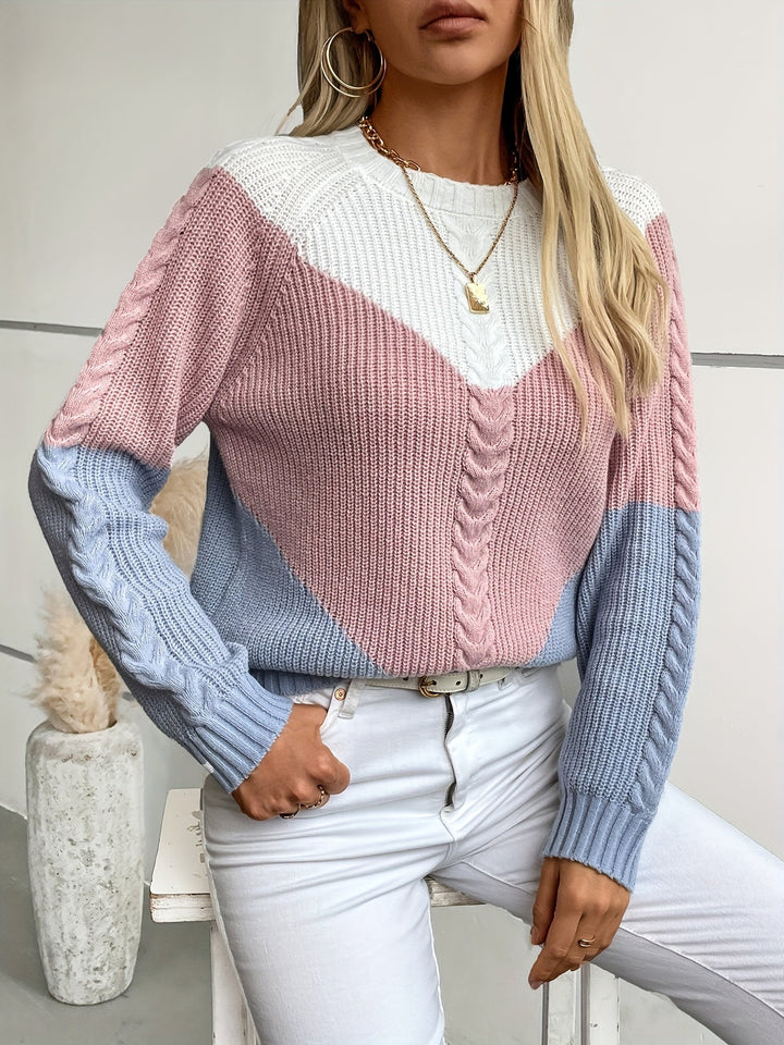 Kevara – Pull en maille à blocs de couleur