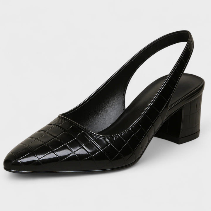 Oryla – Chaussures à talons à bout pointu effet crocodile embossé