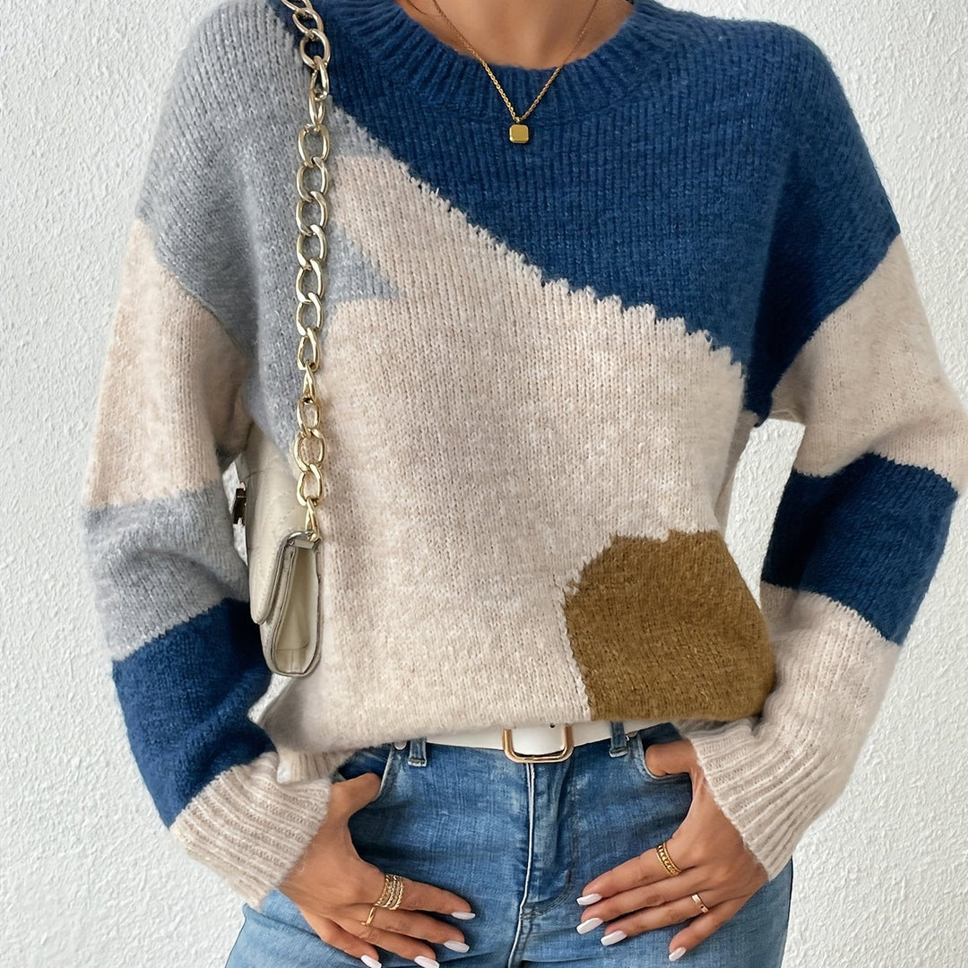 Luniva – pull en tricot à blocs de couleurs