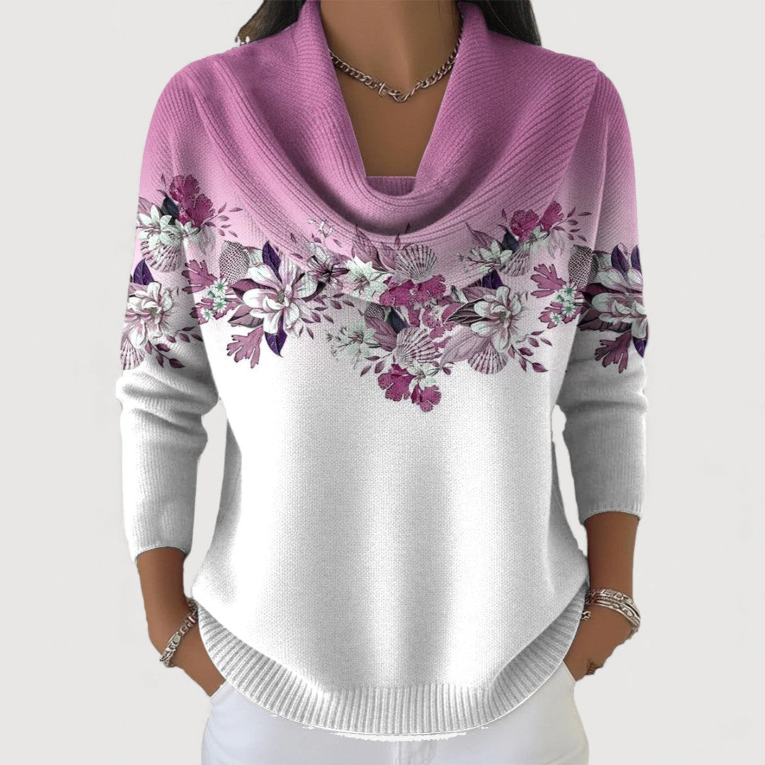 Selora – Col montant large en maille de coton, pull