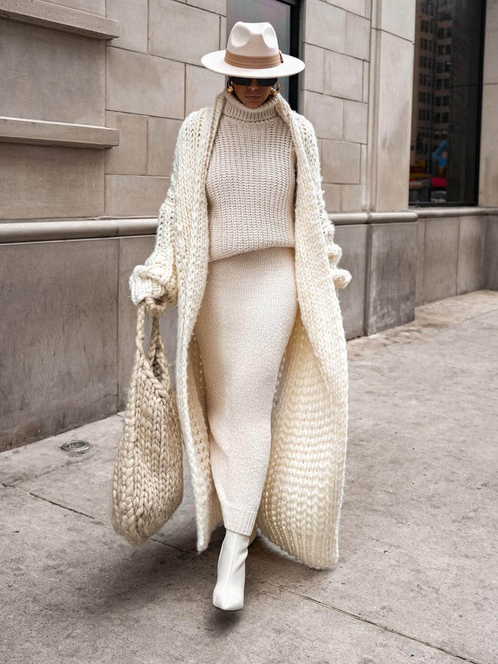 Renali – Manteau tricoté à col châle