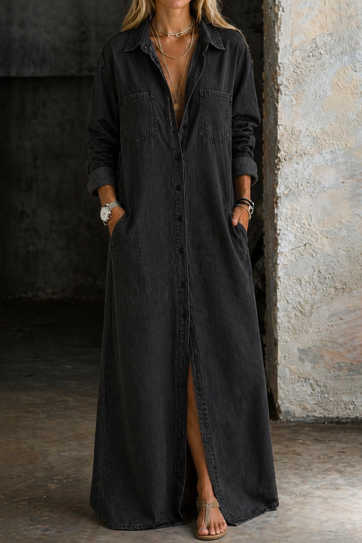 Noreli – robe boutonnée décontractée