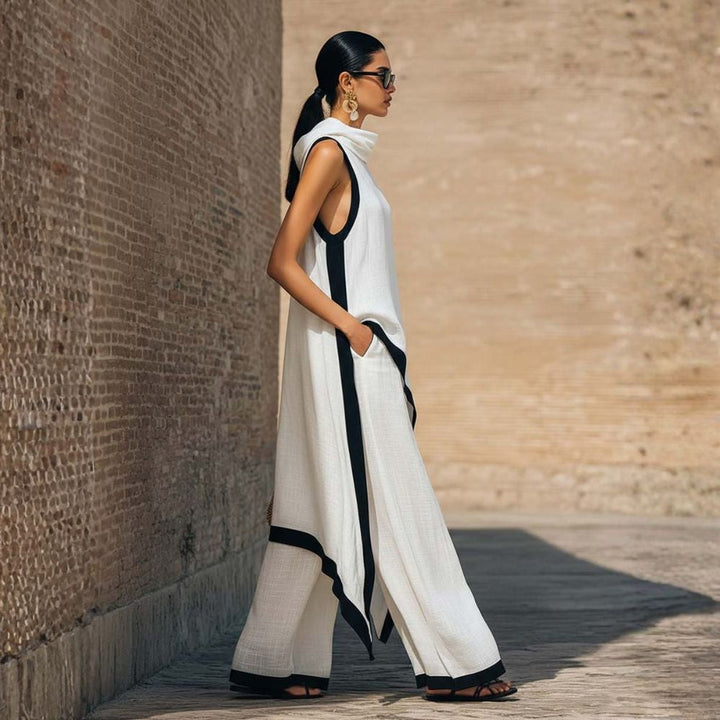 Avylen – Ensemble asymétrique en lin et coton
