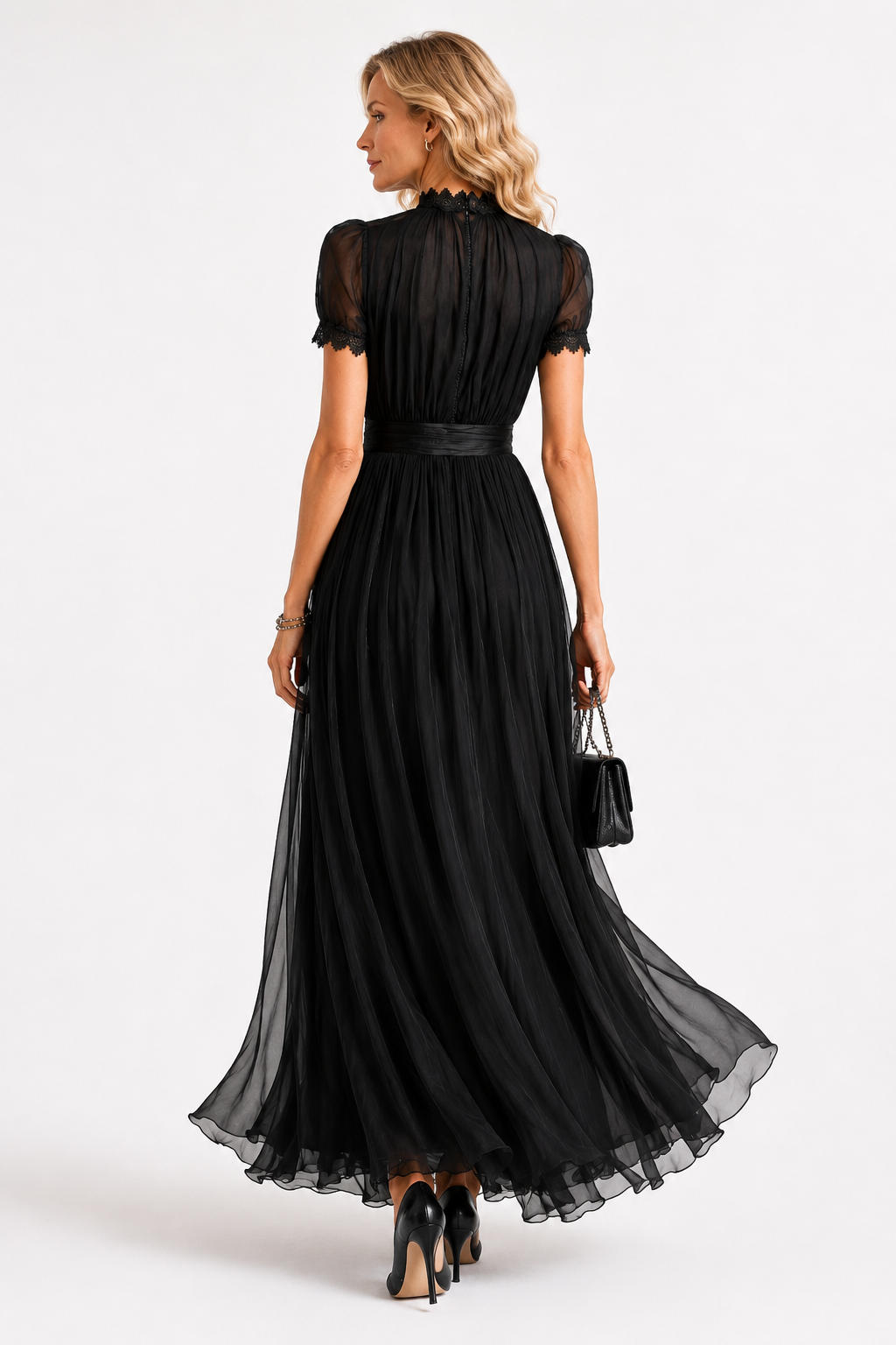 Kelyra – robe longue en chiffon