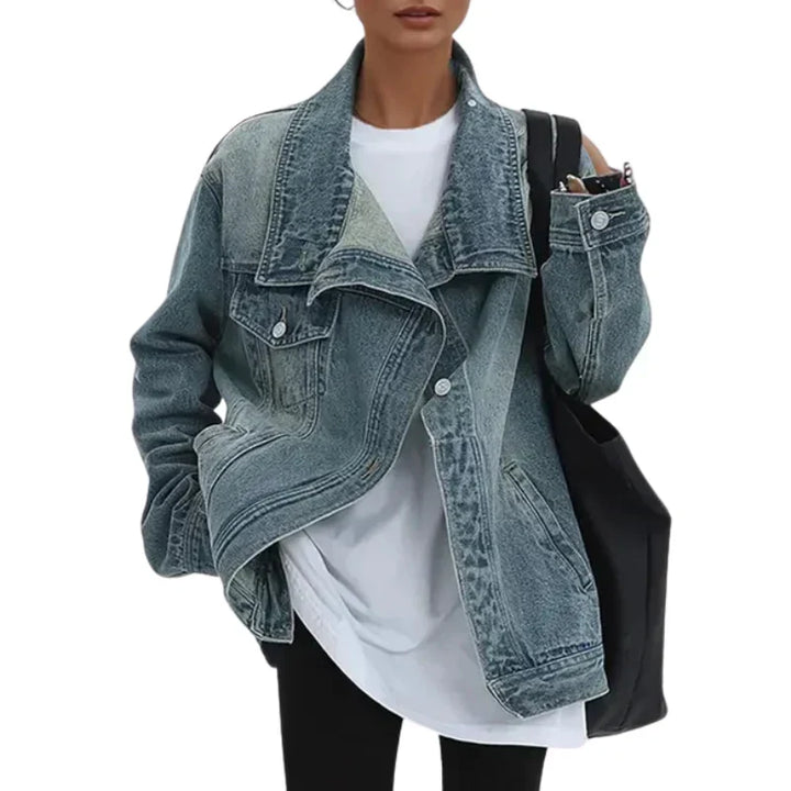 Tevara – Veste tissée à boutonnage croisé asymétrique