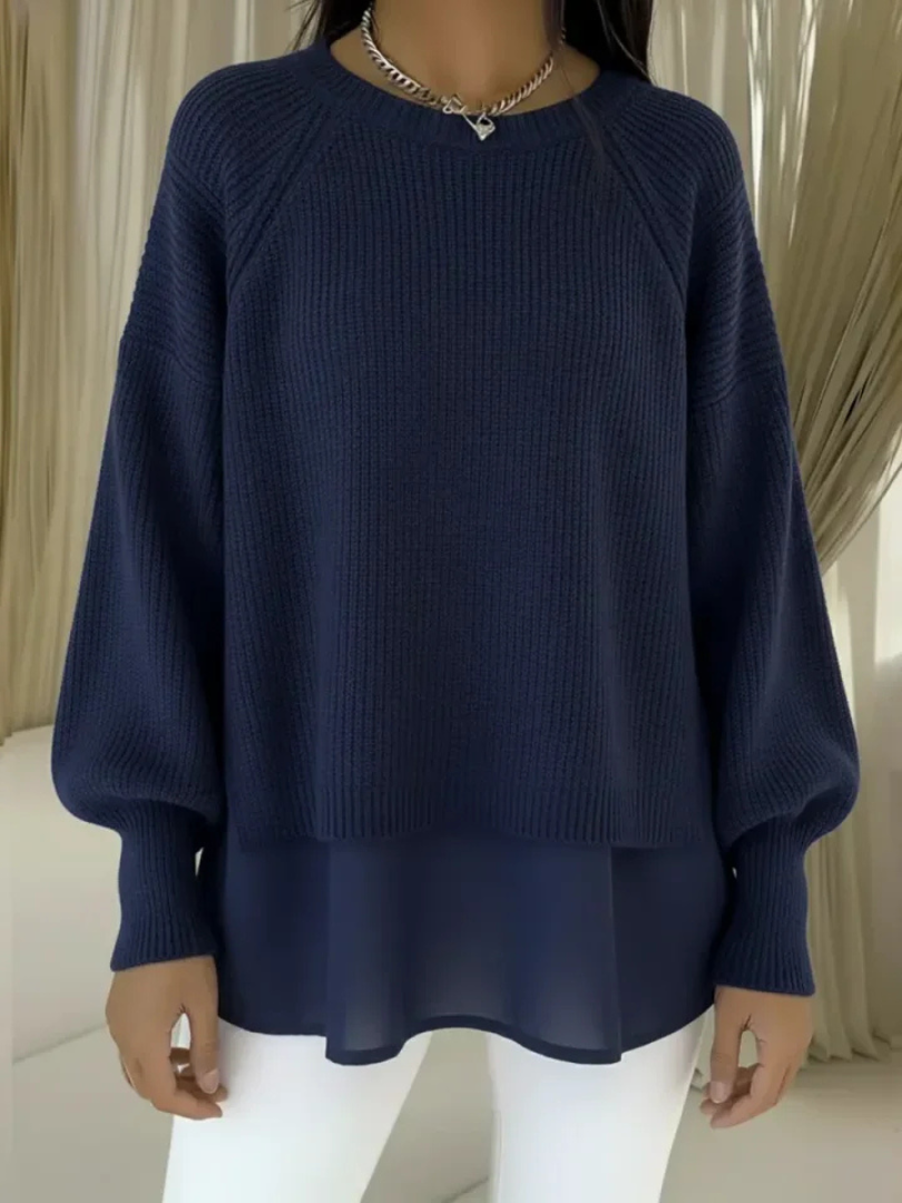 Mireva – pull en maille à ourlet superposé