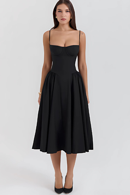 Mevara – robe tissée style corset