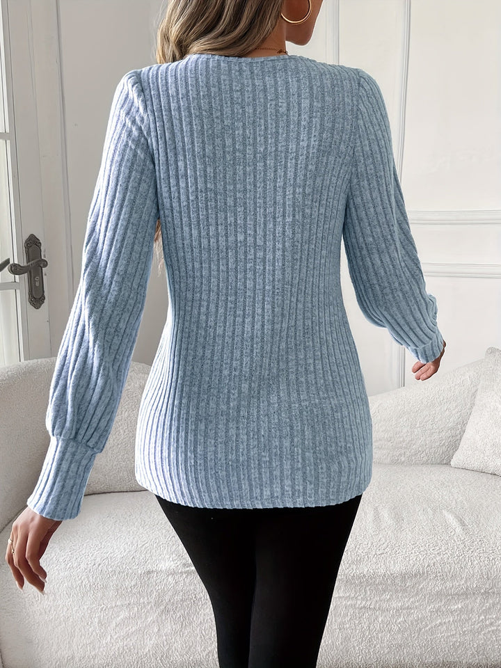 Nivara – à col rond avec dentelle, en tricot, t-shirt