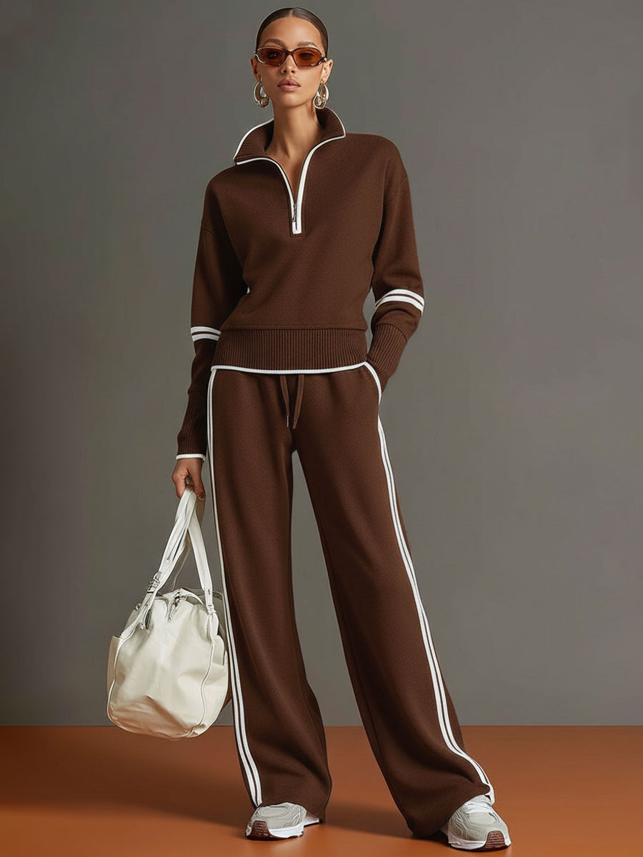 Mireva – Ensemble blouse et pantalon à jambes larges