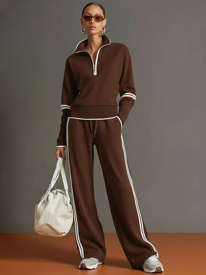 Mireva – Ensemble blouse et pantalon à jambes larges