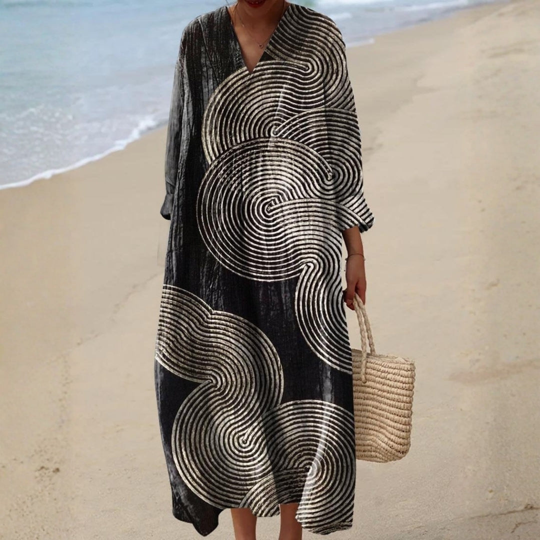 Neraya – robe en patchwork tissé
