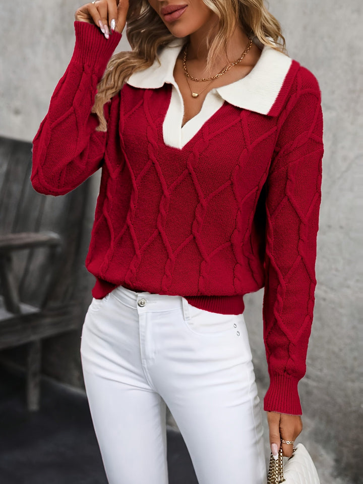 Novira – Pull en tricot à blocs de couleur