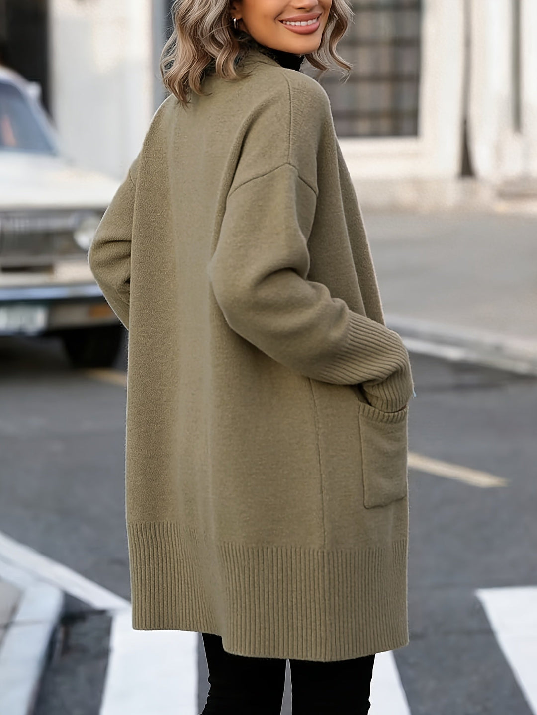 Navira – cardigan en tricot côtelé