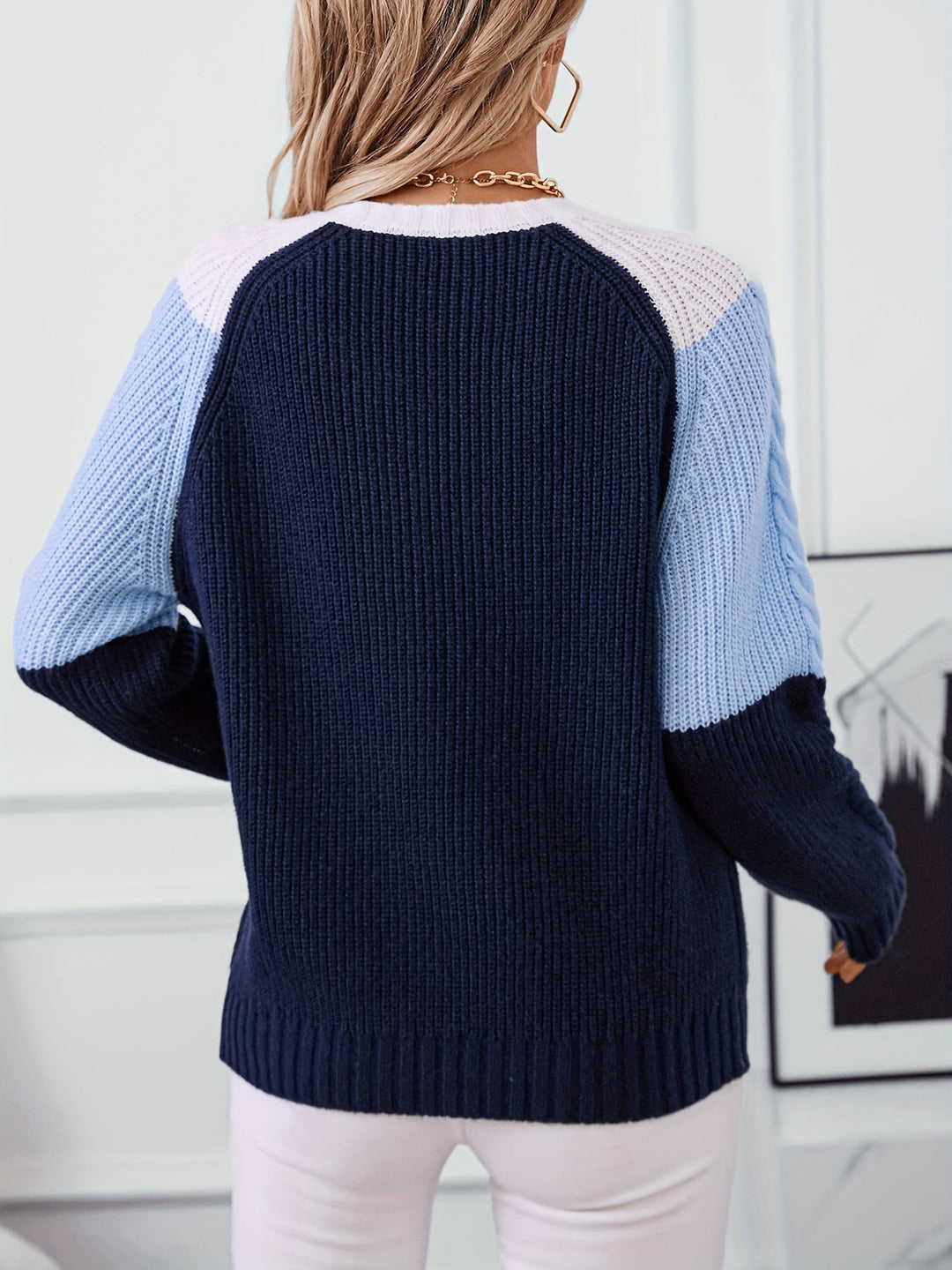 Kevara – Pull en maille à blocs de couleur