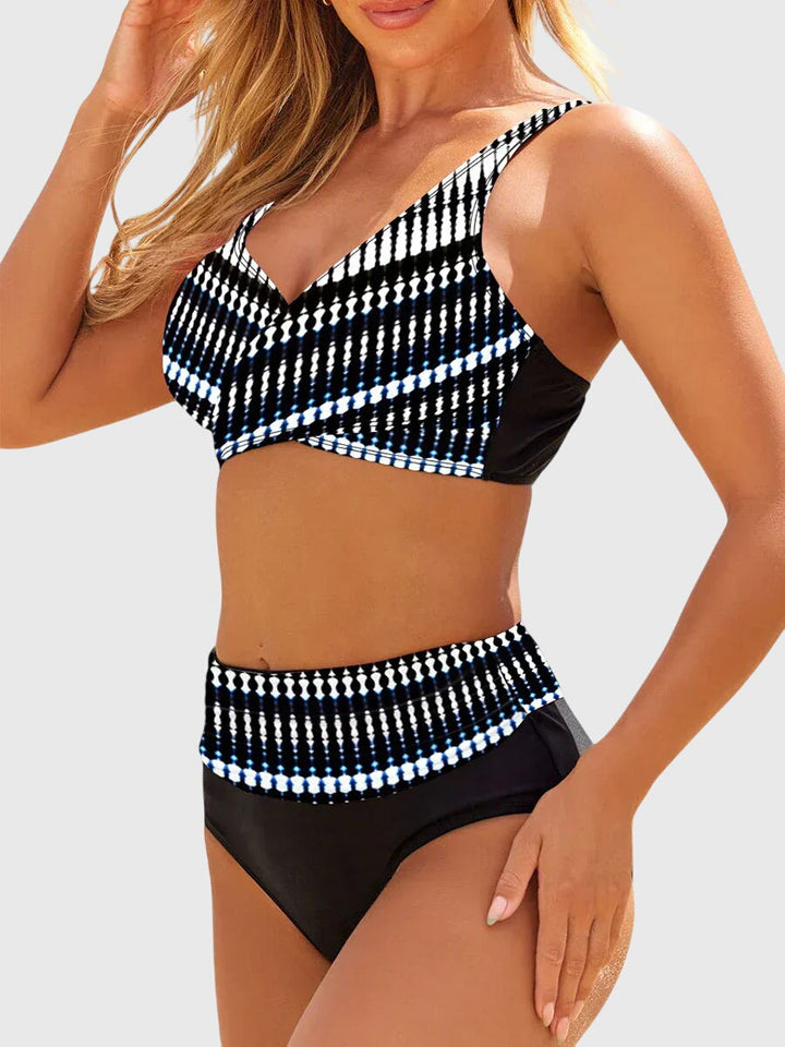 Rivana – taille haute en tricot stretch, ensemble de bikini