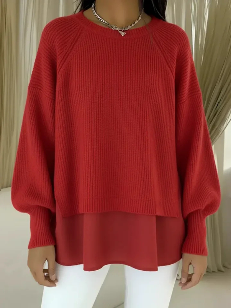 Mireva – pull en maille à ourlet superposé