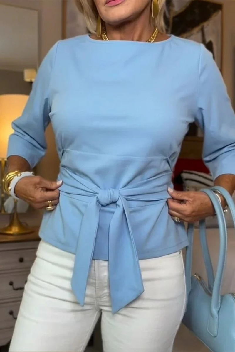 Novira – Top tissé à nœud à la taille