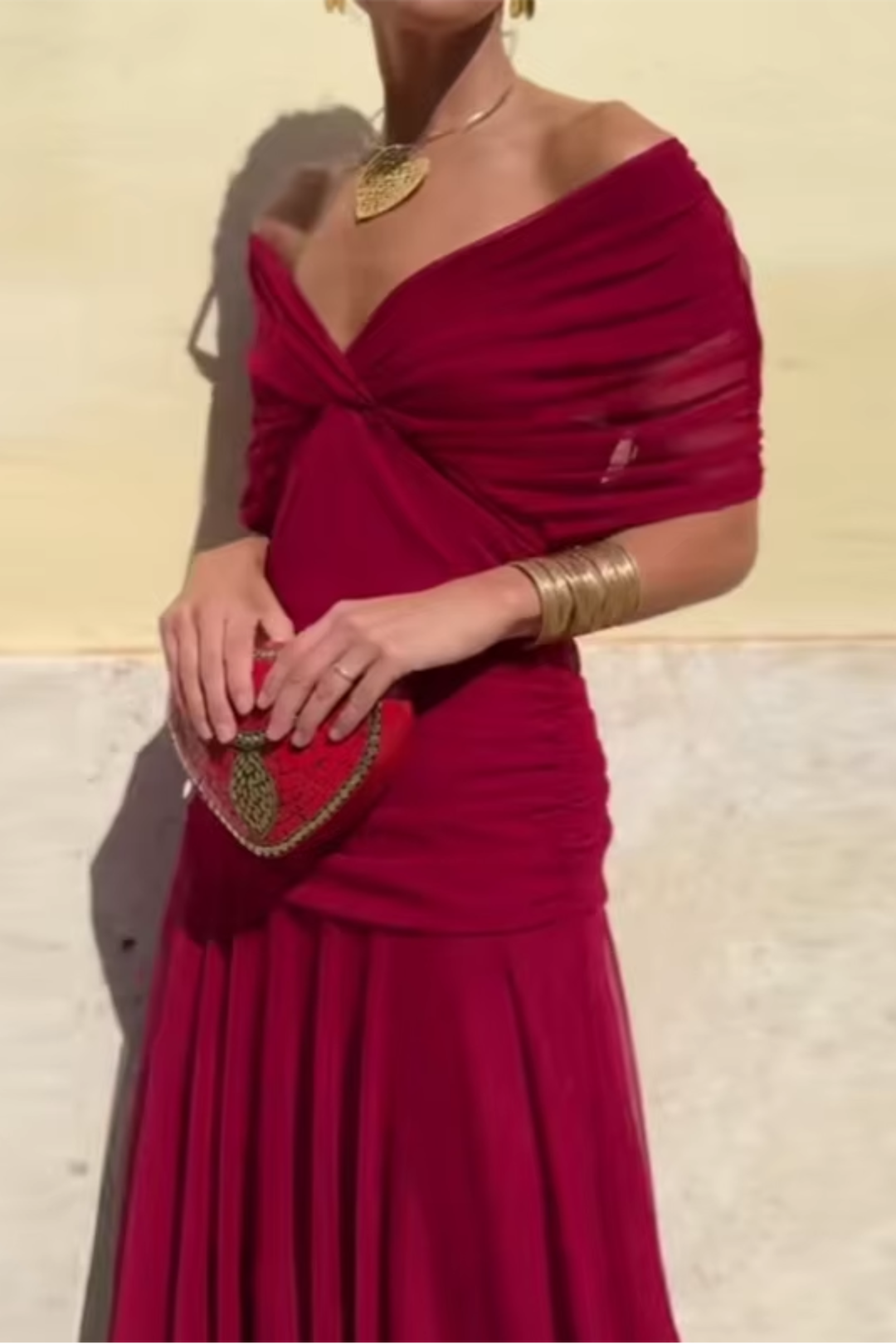 Veyla – Robe maxi à décolleté en V