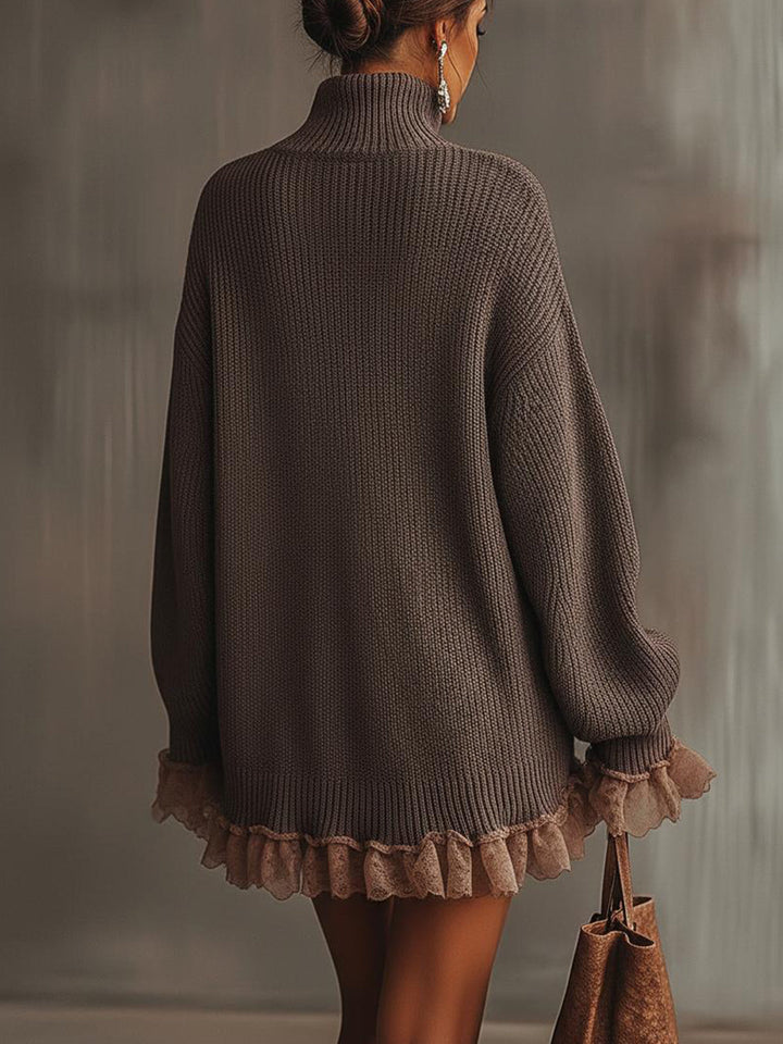 Rivana – Robe en tricot à ourlet volanté