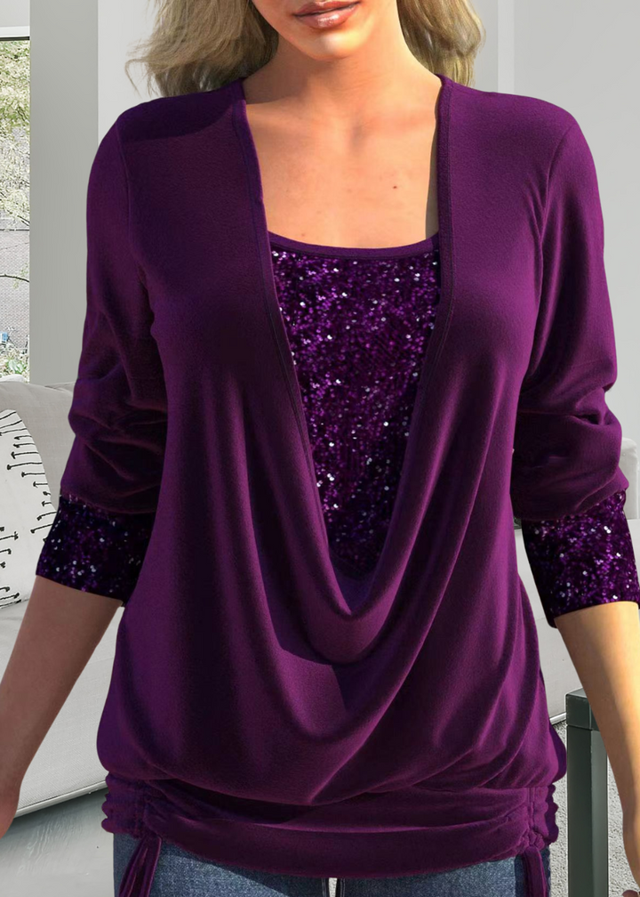 Rivena – ensemble deux pièces avec top en sequins