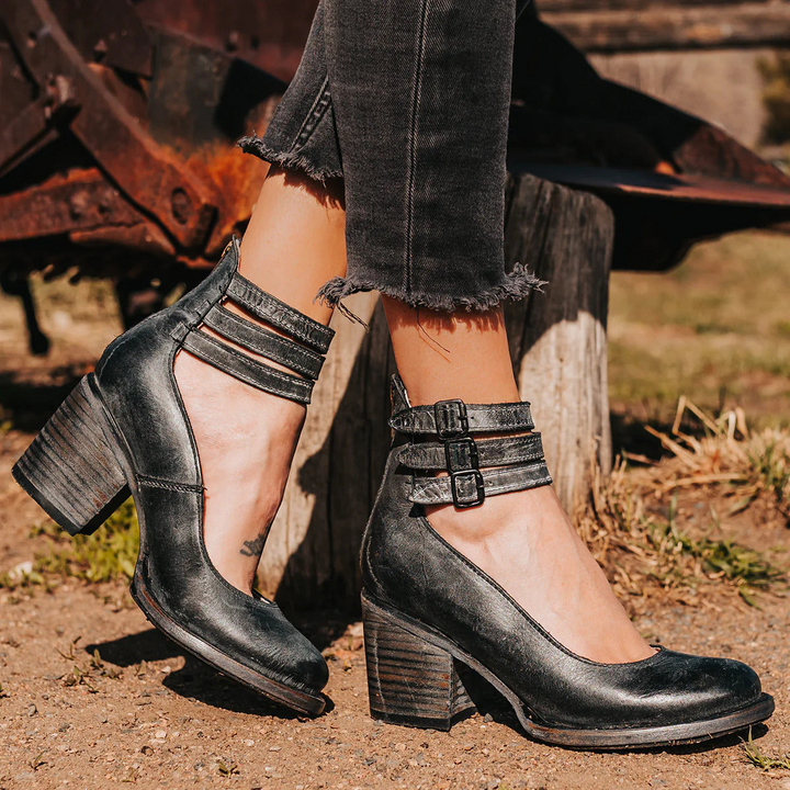 Navira – sandales à talons en cuir à lanières