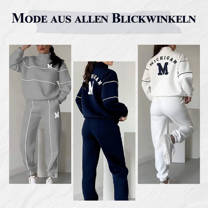 Rilena – Ensemble 2 pièces sweat-shirt à bandes latérales