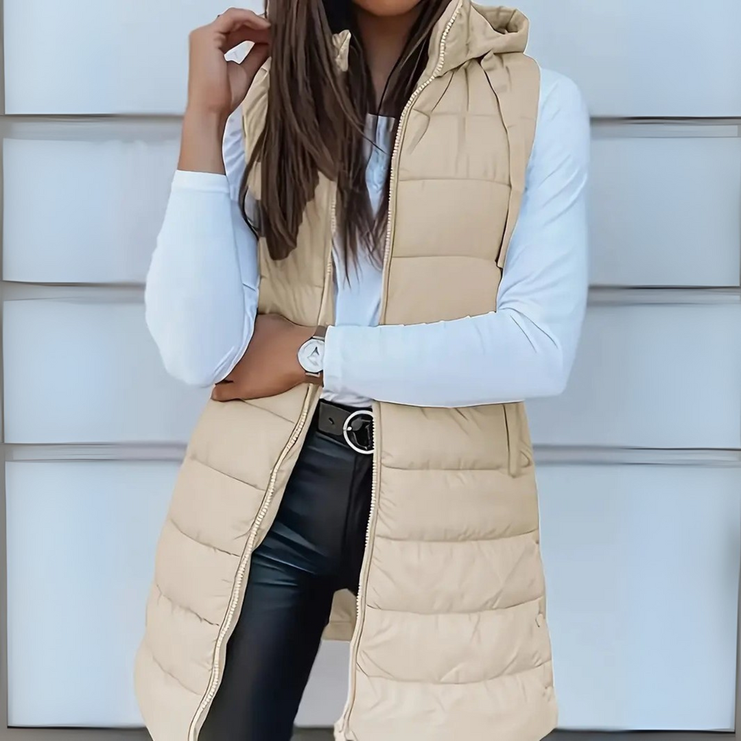 Naleia – gilet à capuche tissé pour femme
