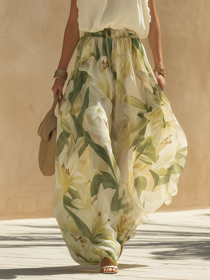 Erelle – décolleté à volants, effet chiffon, ensemble