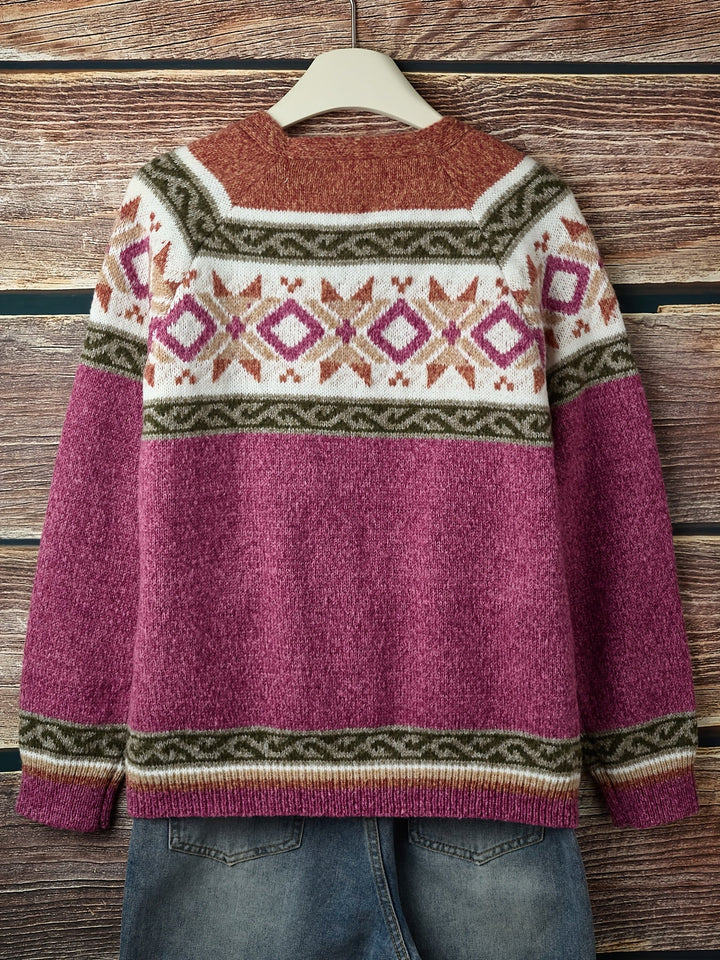 Mireva – gilet en maille à blocs de couleur
