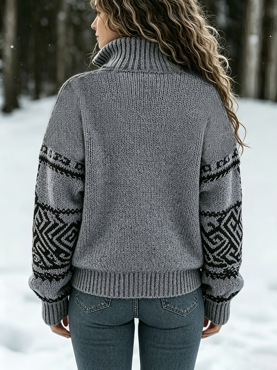 Calyne – Pull en tricot jacquard Fair Isle
