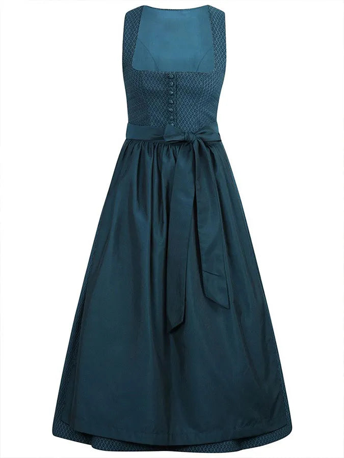 Solira – Robe en jacquard à devant arrondi