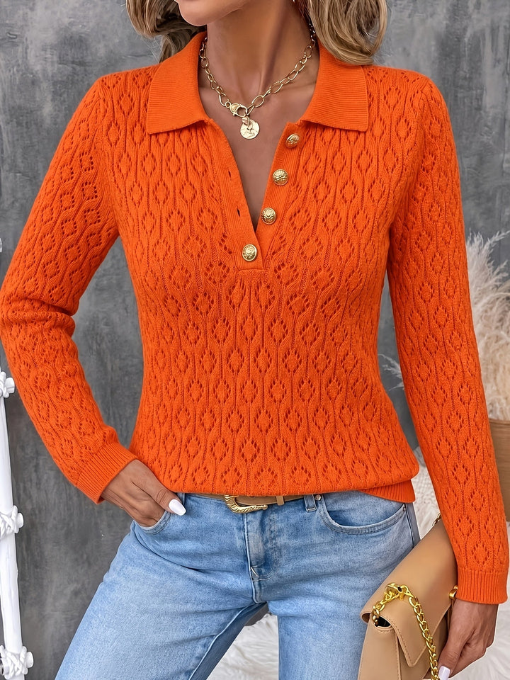 Avenya – pull polo en maille aérée