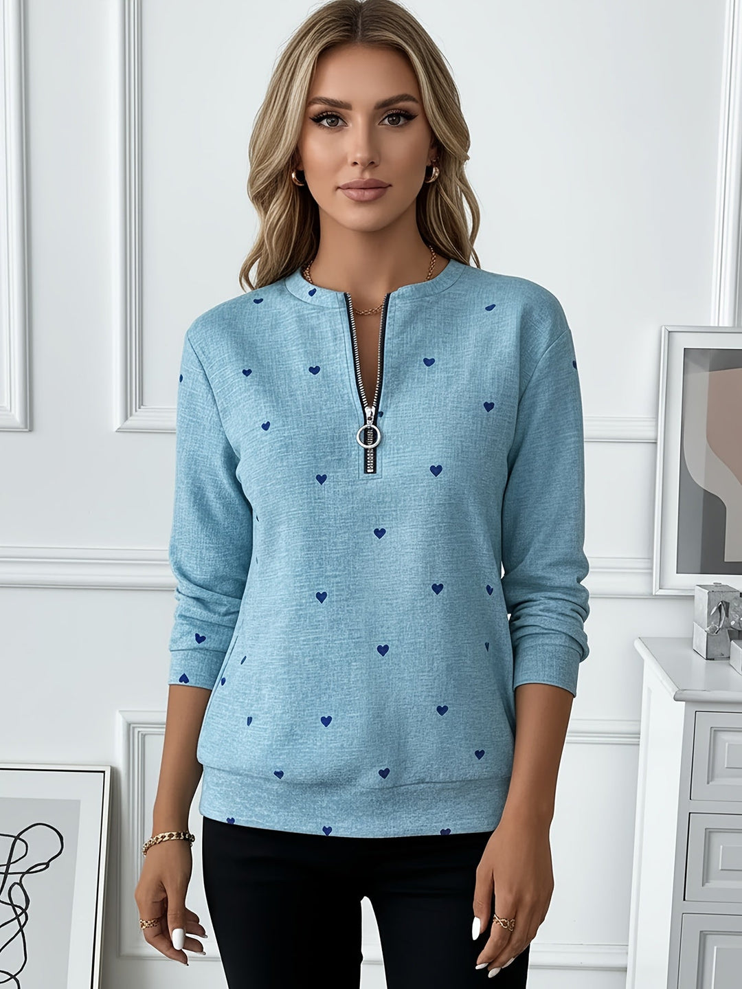 Renali – À demi-zip avec tirette, pull en maille