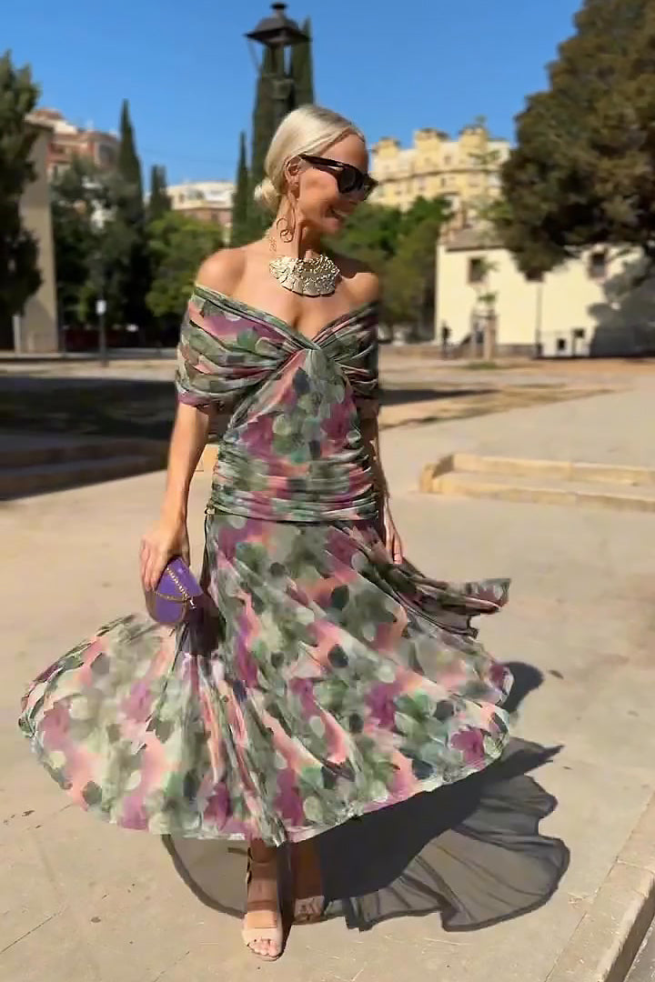 Veyla – Robe maxi à décolleté en V
